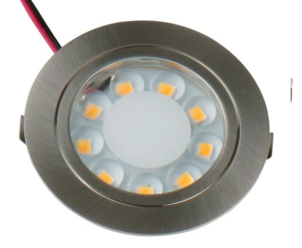 12V LED-Spot, gebürstetes Edelstahl, 1,7 Watt