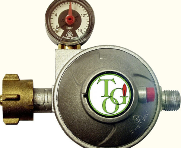 Gasregler mit Sicherheitsventil und Manometer 50mbar